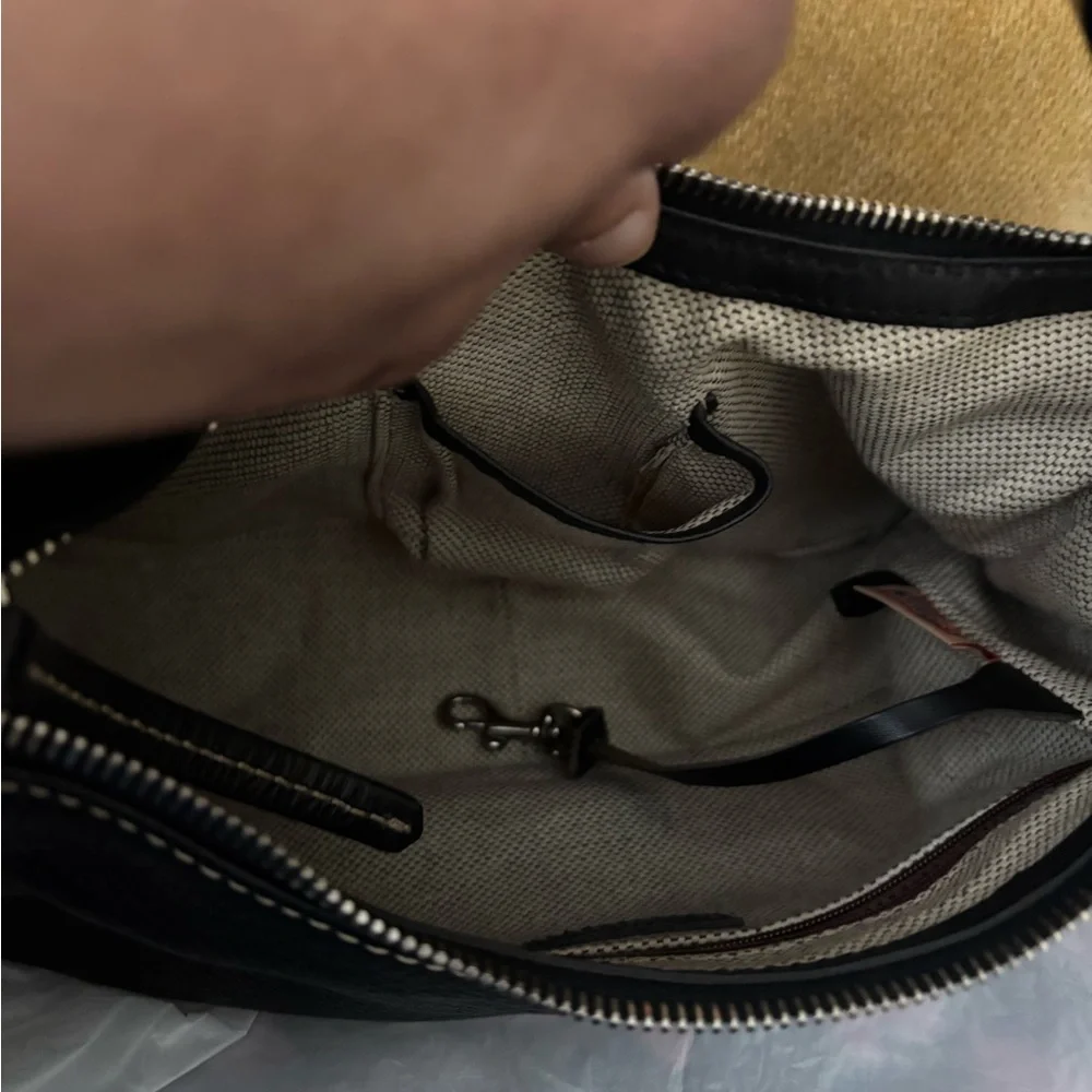 Dooney & Bourke Black Shoulder Bag with Braided Strap - Picture 9 of 10